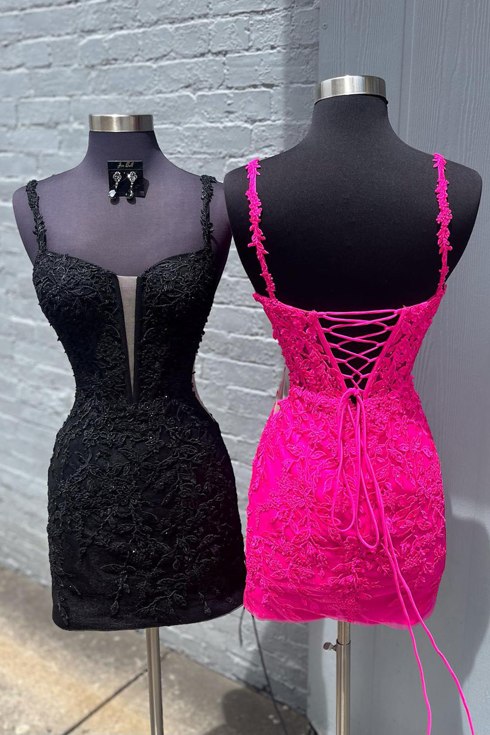 Fuchsia Spaghetti Straps Tight Corset Short Homecoming Dress/Mini Dress