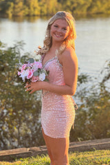 Light Green Strapless Corset Tight Short Homecoming Dress/Mini Dress with Sequins