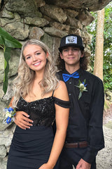 Sparkly Black Cold Shoulder Corset Tight Short Homecoming Dress/Mini Dress