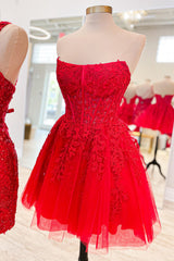 Sparkly Fuchsia Corset Lace A-Line Tulle Homecoming Dress/Mini Dress