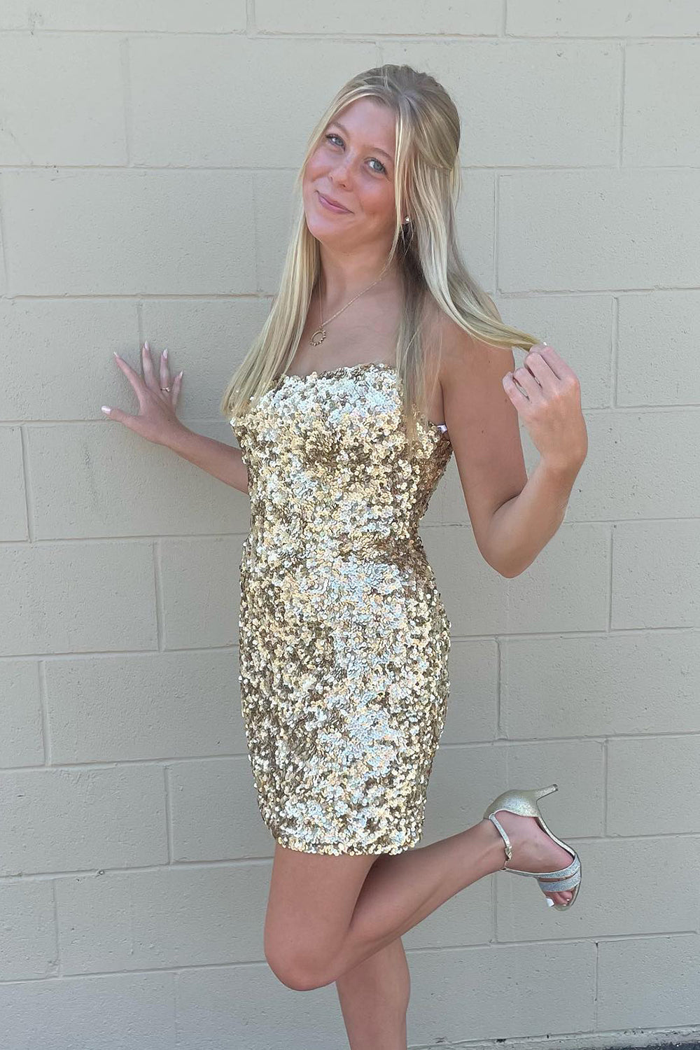 Sparkly Fuchsia Sequins Strapless Sleeveless Tight Homecoming Dress/Mini Dress