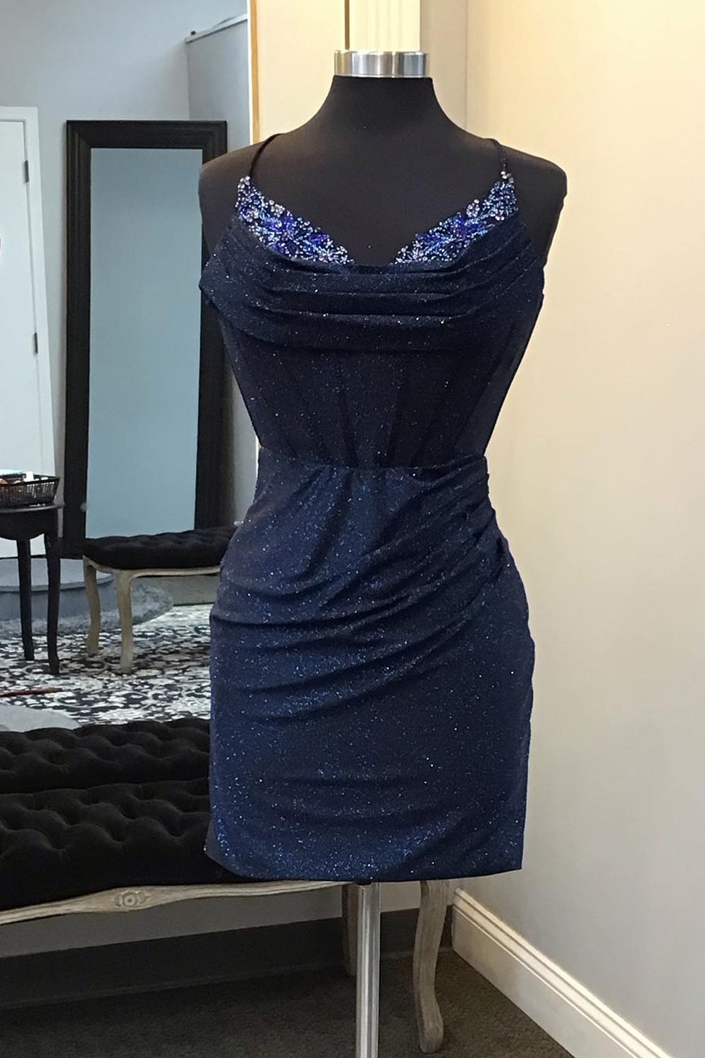 Sparkly Red Beaded Corset Tight Short Homecoming Dress/Mini Dress