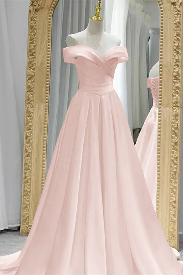 Gorgeous Sweetheart White Off-The-Shoulder Evening Dress A-Line With Lace-Up