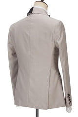 Glamorous Royal David Beckham Wedding Suit with Peaked Lapel
