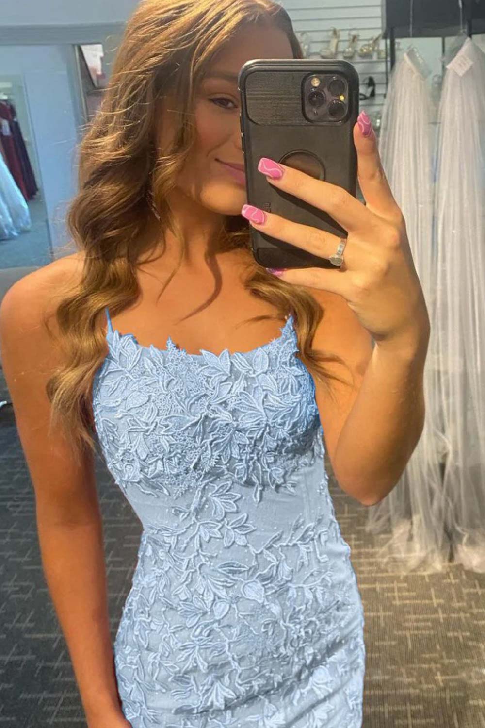 Orange Short Tight Homecoming Dress/Mini Dress with Lace Beading
