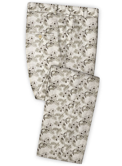 Handsome Flower Printed Two-Piece Casual Prom Outfits for Guys