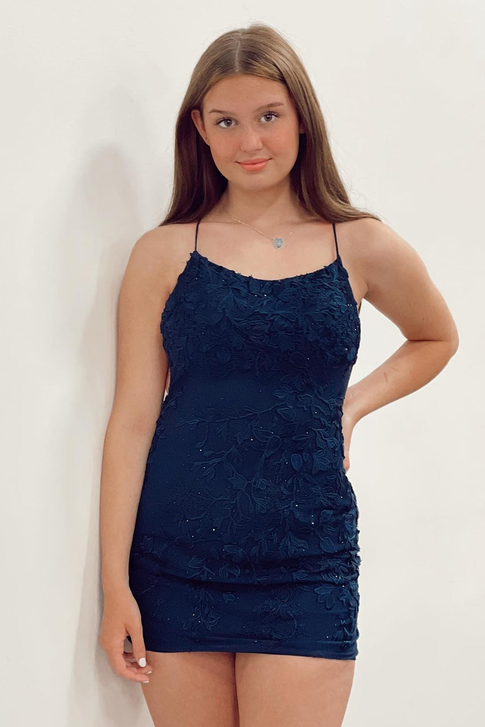 Green Lace Tight Homecoming Dress/Mini Dress