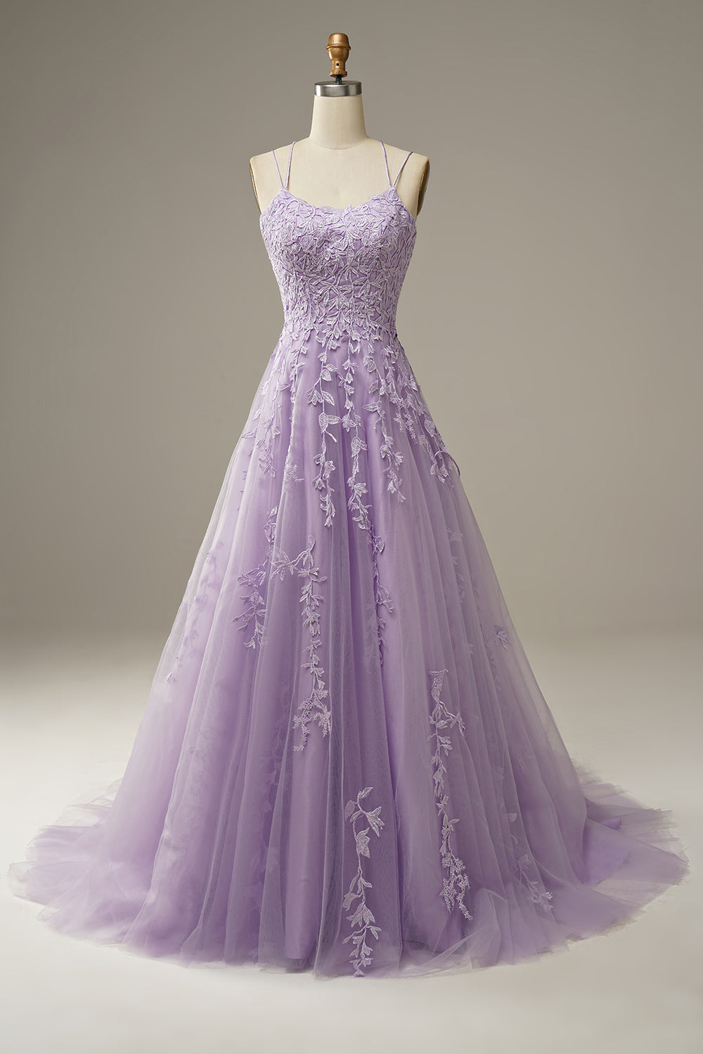 Red Princess Prom Dress with Spaghetti Straps
