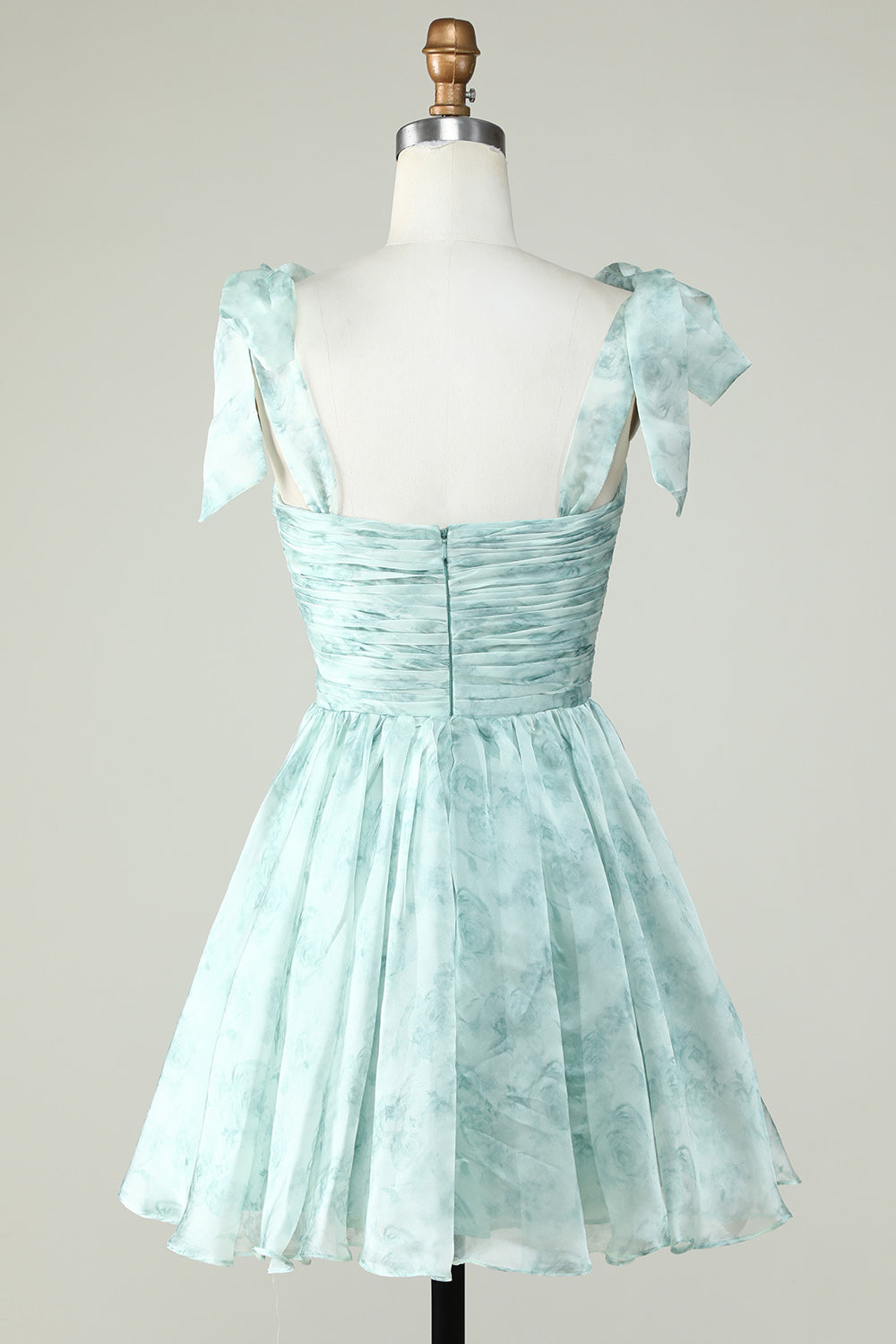 Pink Floral Print A-Line Short Homecoming Dress/Mini Dress