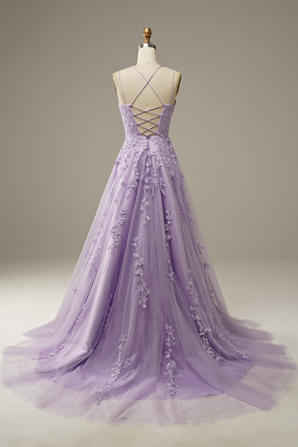 Red Princess Prom Dress with Spaghetti Straps
