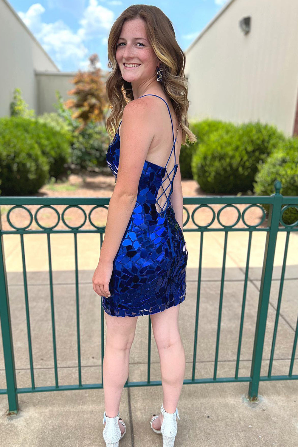 Sparkly Royal Blue Sequined Tight Short Homecoming Dress/Mini Dress