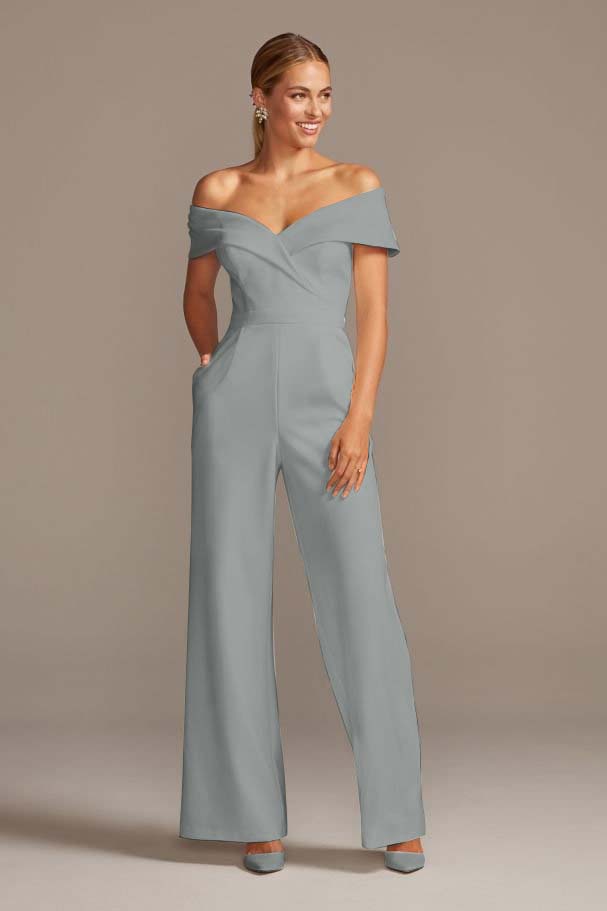 Graceful White Off-the-Shoulder Sleeveless Strapless Long Jump Suit