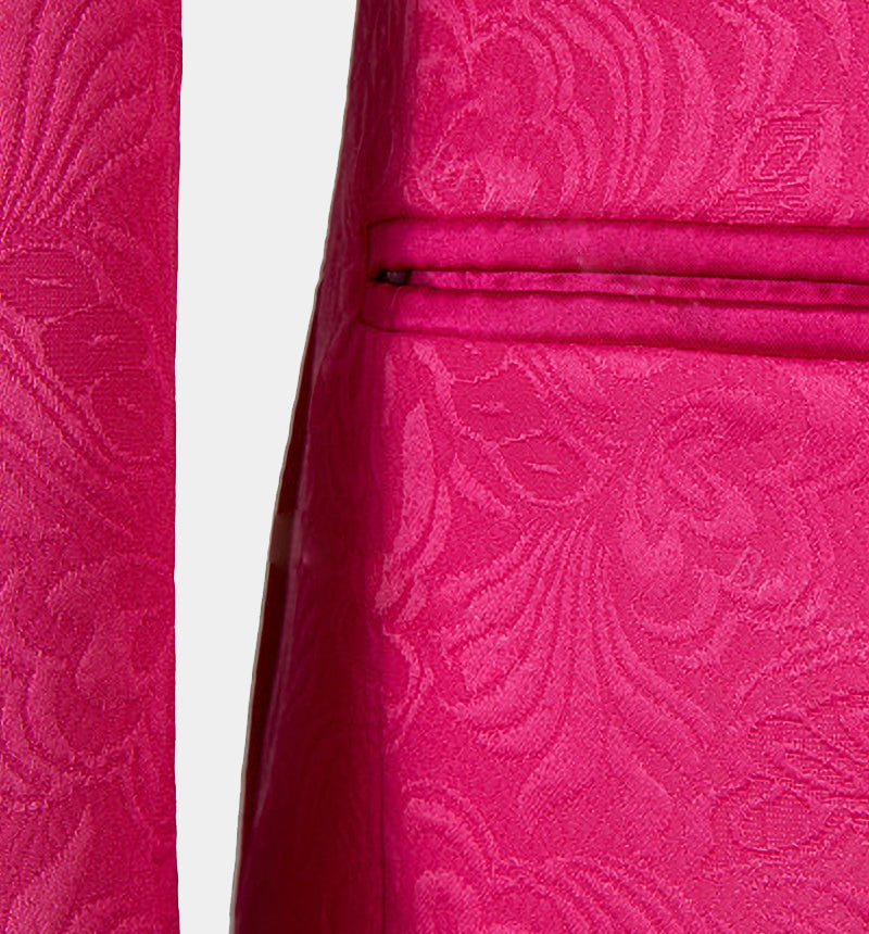 Pink Best Wedding Suits with One Button for Groom