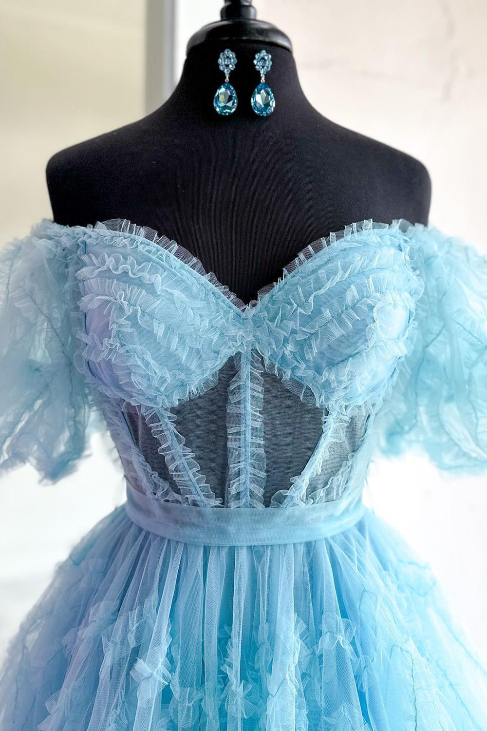 Royal Blue Corset A-Line Short Homecoming Dress/Mini Dress