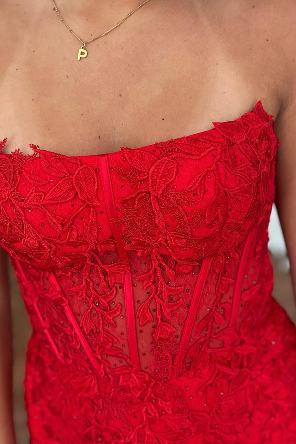 Red Corset Lace Sleeveless Tight Short Homecoming Dress/Mini Dress