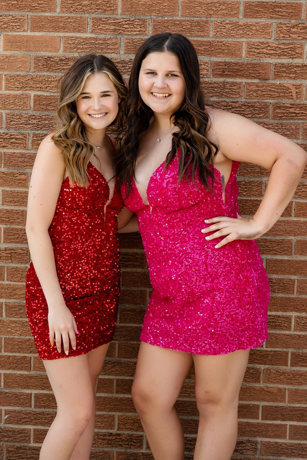 Sparkly Red Sequin Sleeveless Tight Short Homecoming Dress/Mini Dress