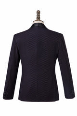 Classic Black Three-Piece Wedding Suit for Men with Shawl Lapel
