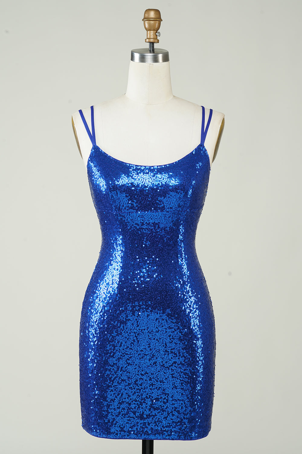 Red Tight Sequins Backless Homecoming Dress/Mini Dress