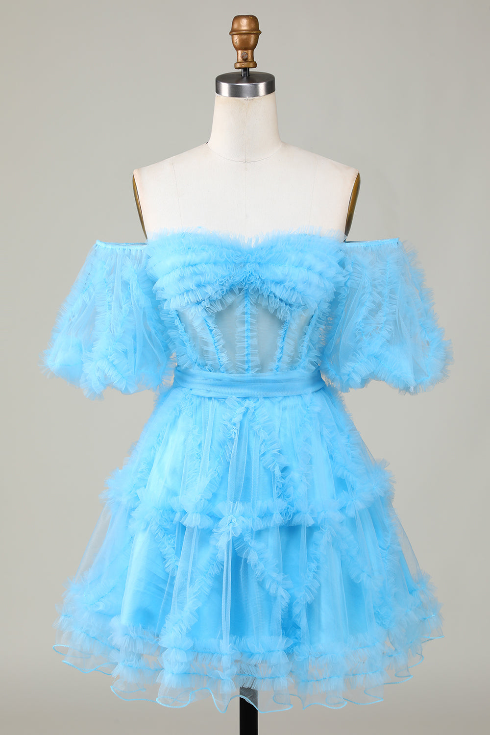 Fuchsia Corset A-Line Short Homecoming Dress/Mini Dress
