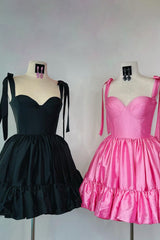Pink Ruched Corset A-Line Short Homecoming Dress/Mini Dress