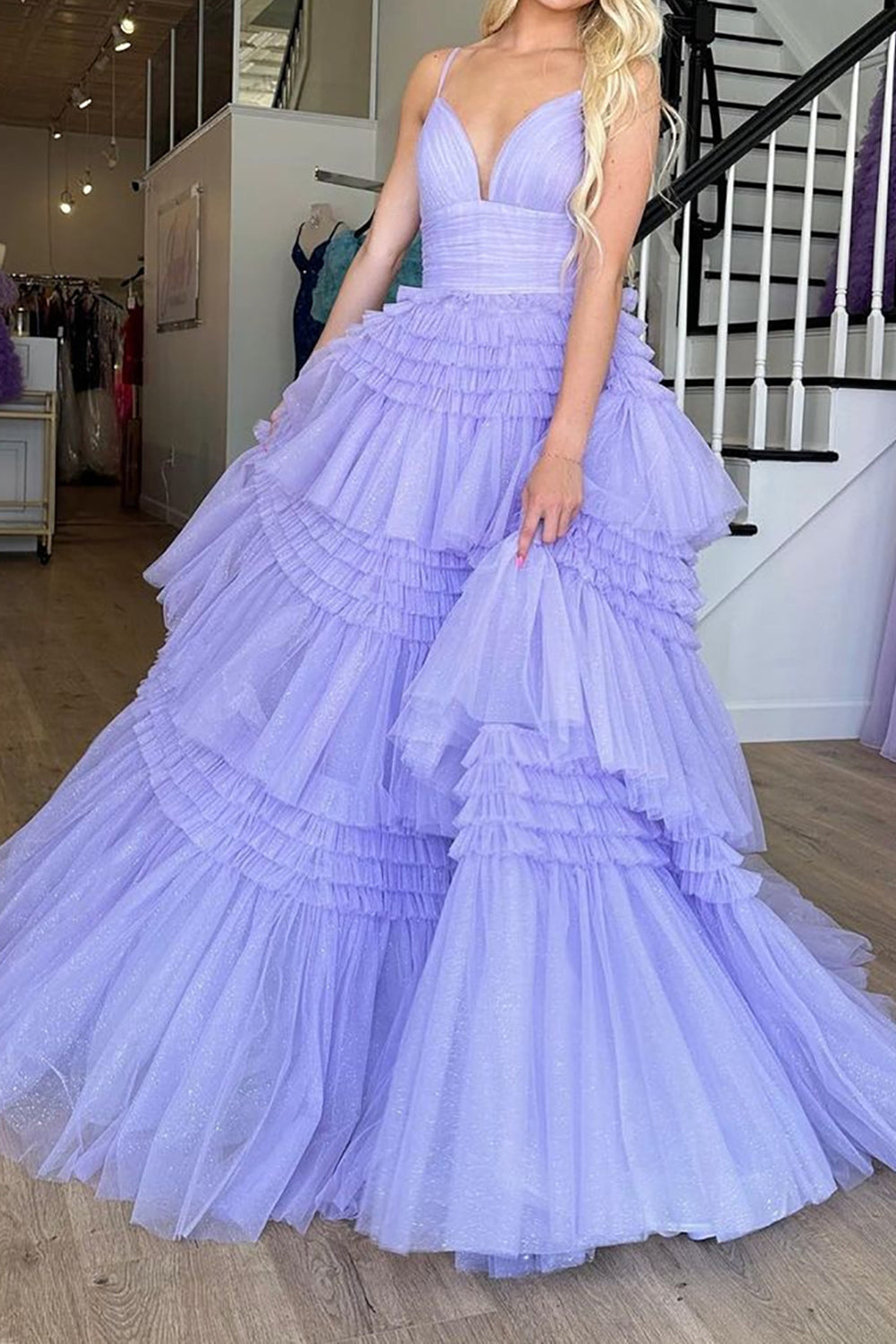 Pink Long A-Line Prom Dress Featuring Spaghetti Straps and a Split