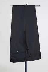 Classic Formal Black Peaked Lapel Business Bespoke Prom Suit for Men