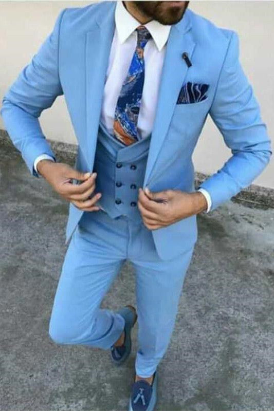 Popular Casual Business Three-Piece Man's Suit for Prom with Notched Lapel