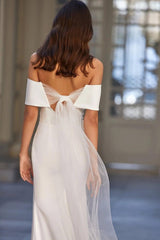 Off the Shoulder Strapless Mermaid Long Formal Dress With Tulle