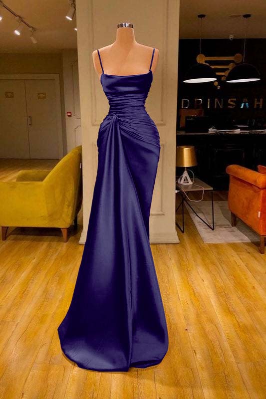 Cabernet Spaghetti Strap Sleeveless Pleated Formal Dress Mermaid With Ruffles