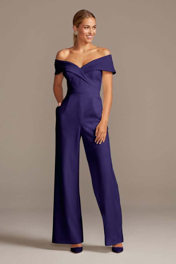 Graceful White Off-the-Shoulder Sleeveless Strapless Long Jump Suit