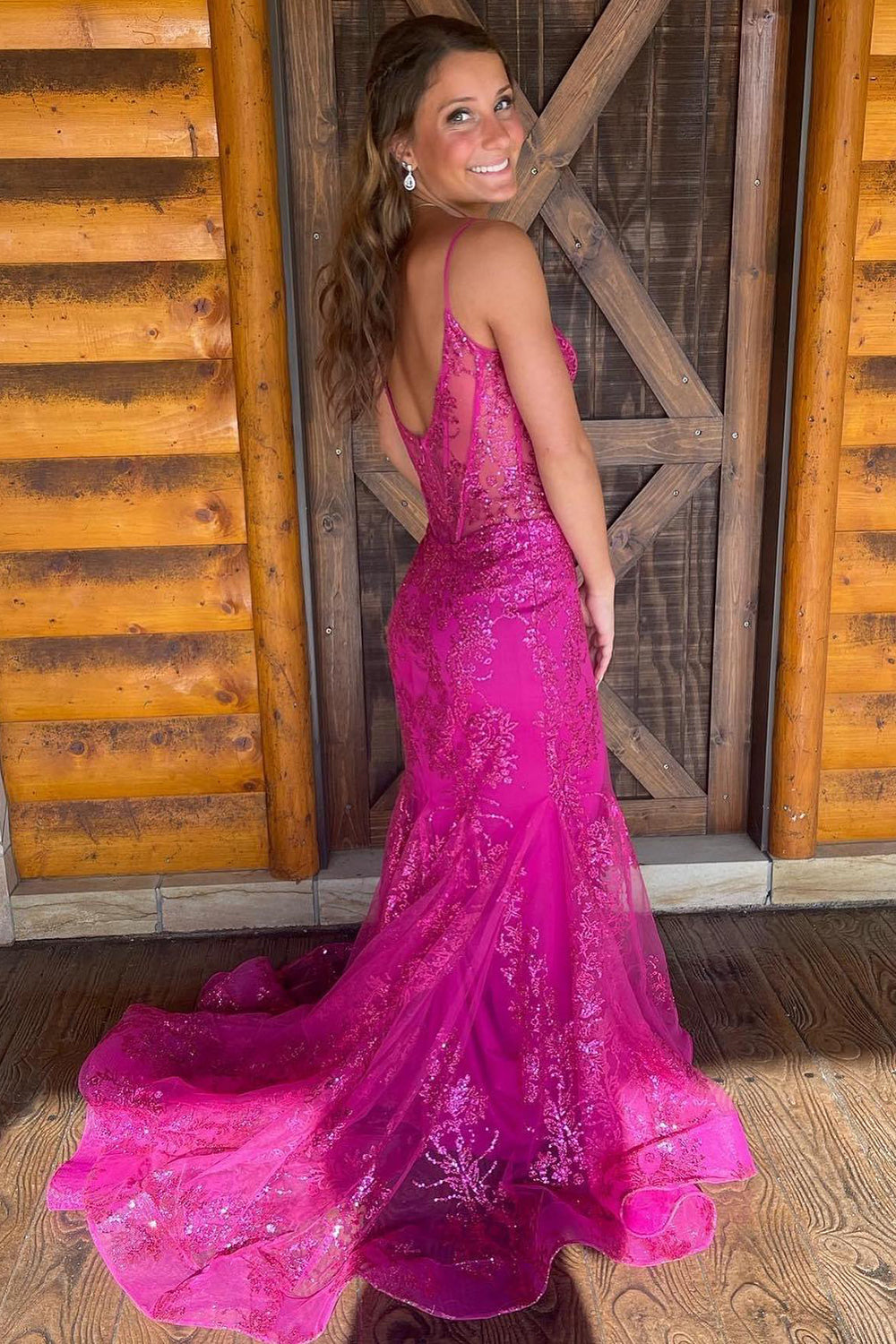 Long Dark Green Mermaid Prom Dress with Sparkly Sequins