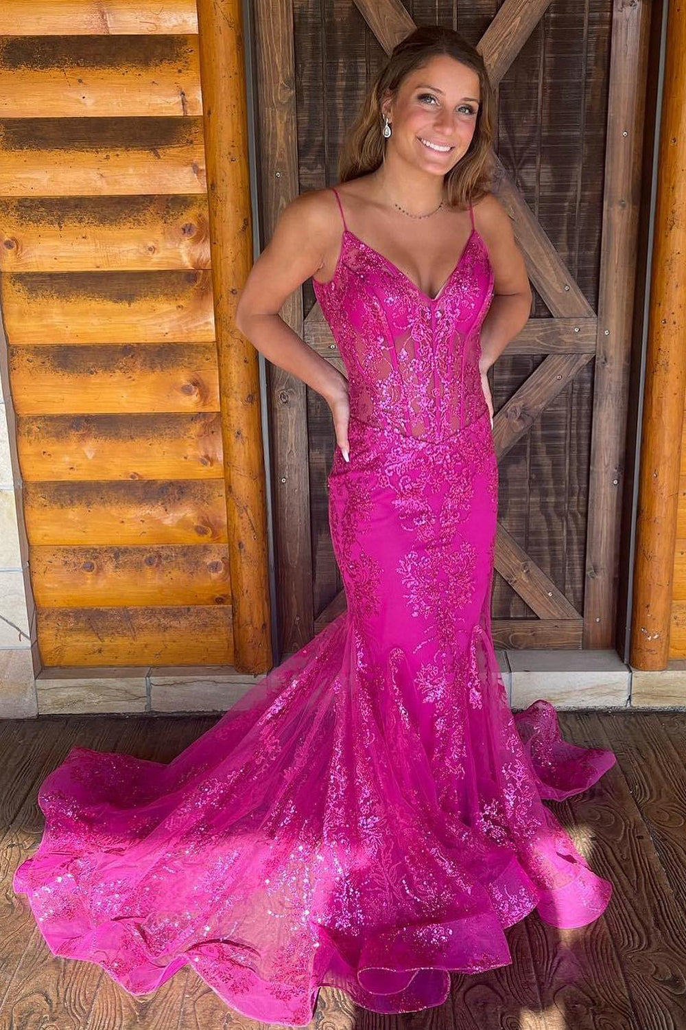 Long Dark Green Mermaid Prom Dress with Sparkly Sequins