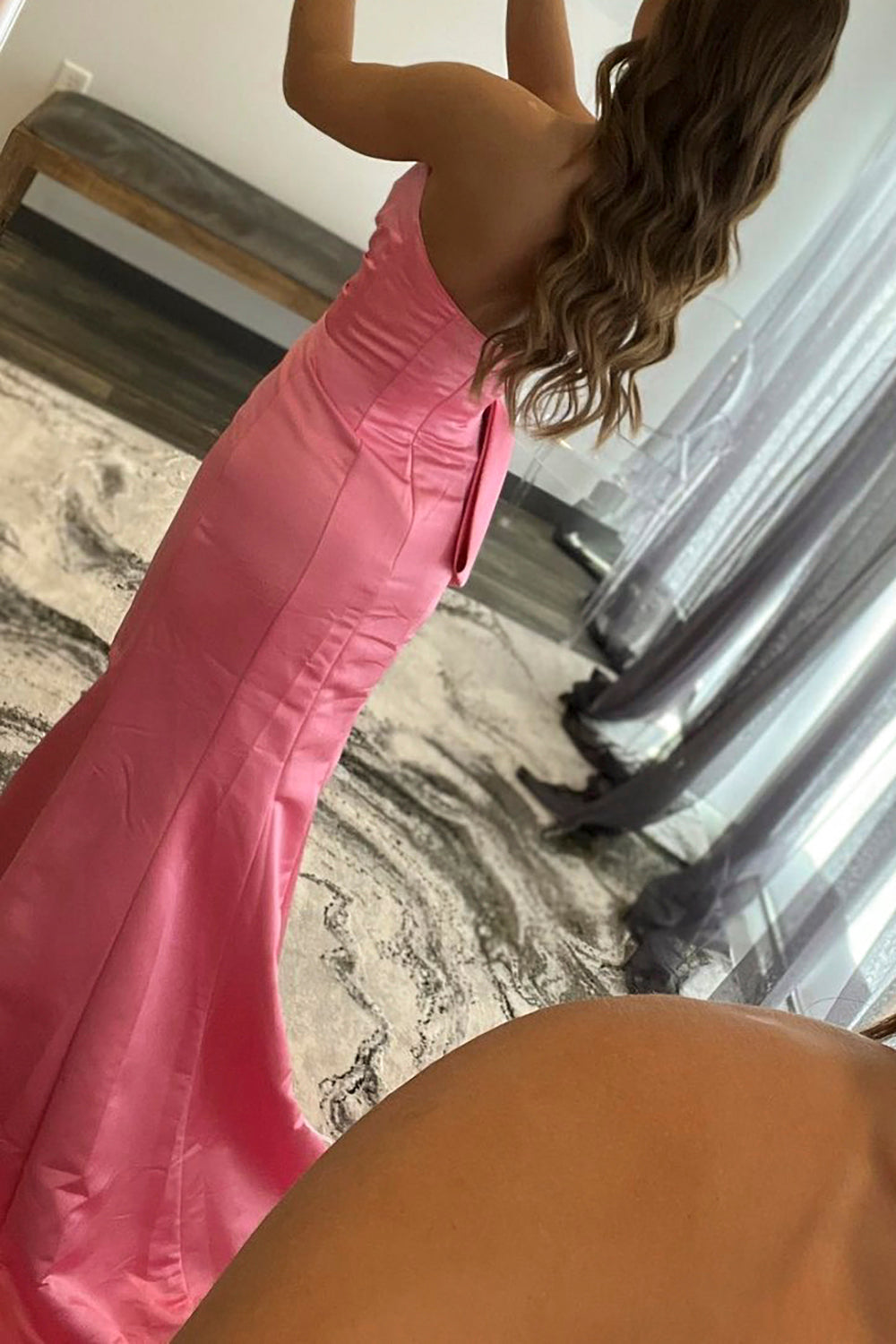 Sweetheart Neckline Mermaid Prom Dress in Rose Pink