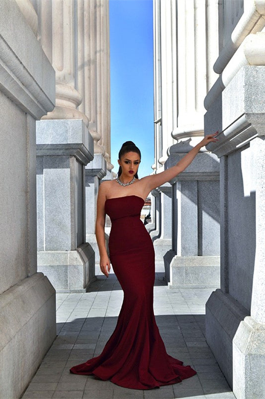Strapless Mermaid Evening Dress
