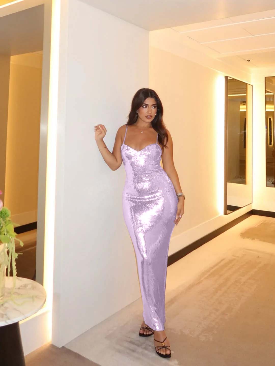 Spaghetti Strap Sleeveless Long Mermaid Formal Dress With Pleated