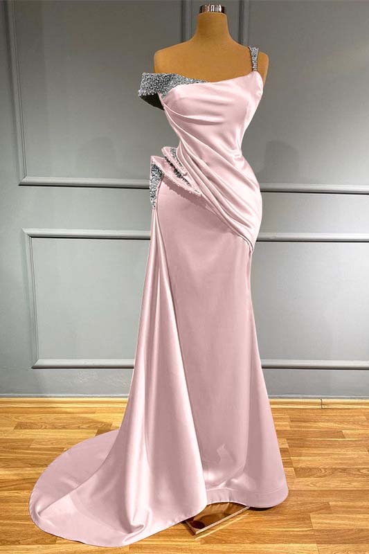 Long Mermaid Off-The-Shoulder Ruffles Evening Dress With Beads
