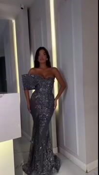 One Shoulder Sleeveless Mermaid Long Formal Dress With Appliques