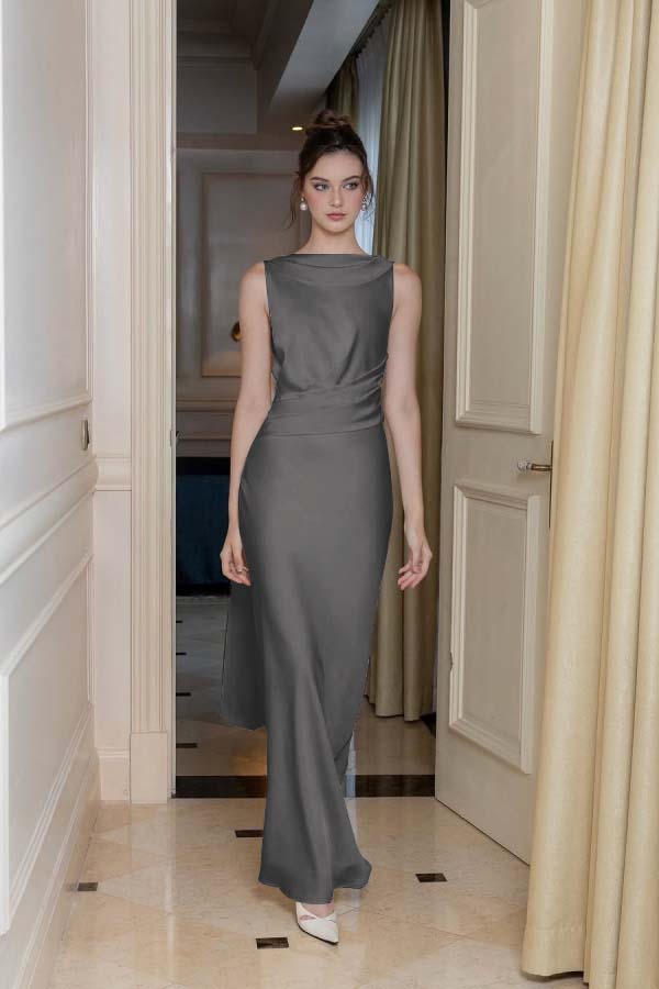 濠㈣泛绉撮崺妗筺e Shoulder Long Sleeve Long High Split Formal Dress With Beading