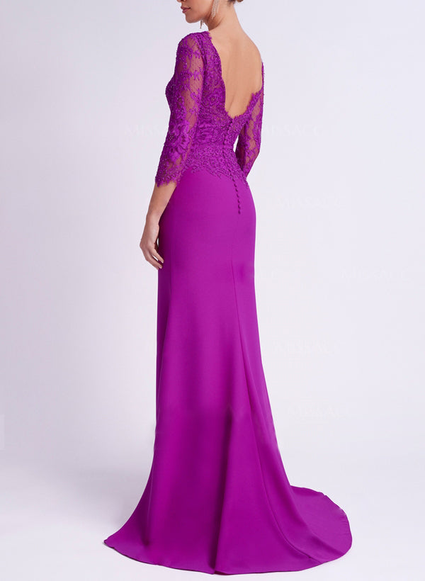 Long-Sleeved Lace Mother of the Bride Dresses in Trumpet/Mermaid Silhouette