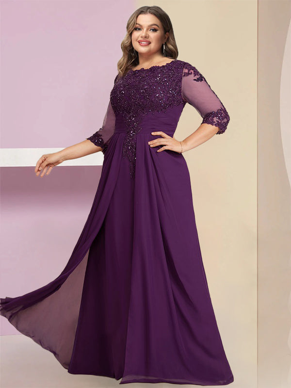 Plus Size Mother of the Bride Sheath/Column Dresses Featuring Sequins & Applique
