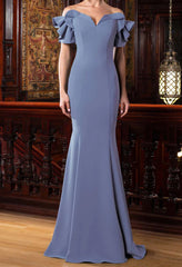 Off-the-Shoulder Mother of the Bride Dresses in Trumpet/Mermaid Style
