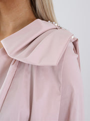 V-Neck 3/4 Sleeve Sheath/Column Dress for Mothers of the Bride & Groom with Pearl and Bow Details