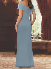 Off-the-shoulder Floor-Length Sequined Sheath/Column Mother of the Bride Dresses