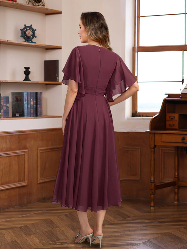 V-Neck A-Line Princess Dresses with Ruched Pleats and Jewel Appliques for Mothers of the Bride & Groom Suzhoudress V-Neck A-Line Princess Dresses with Ruched Pleats and Jewel Appliques for Mothers of the Bride & Groom Suzhoudress