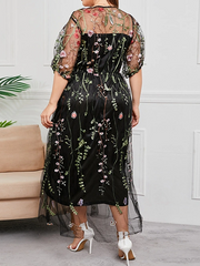 Mother of the Bride A-Line Princess Dresses with Tulle Embroidery