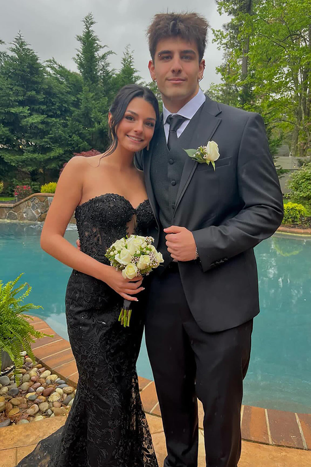 Long Corset Prom Dress with Appliques in Sweetheart Mermaid Style and Lilac