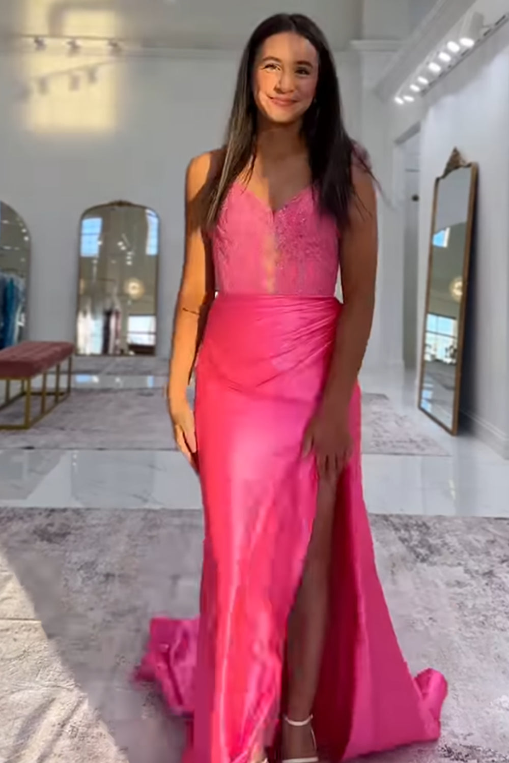 Sweetheart Long Corset Prom Dress in Navy with Mermaid Slit