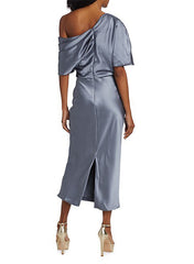 One-Shoulder Column/Sheath Gown for the Mother of the Bride