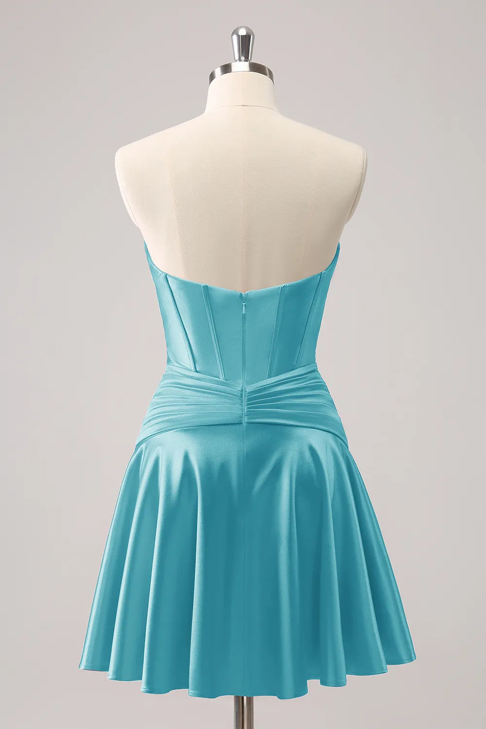Fuchsia Strapless Corset A Line Short Homecoming Dress/Mini Dress