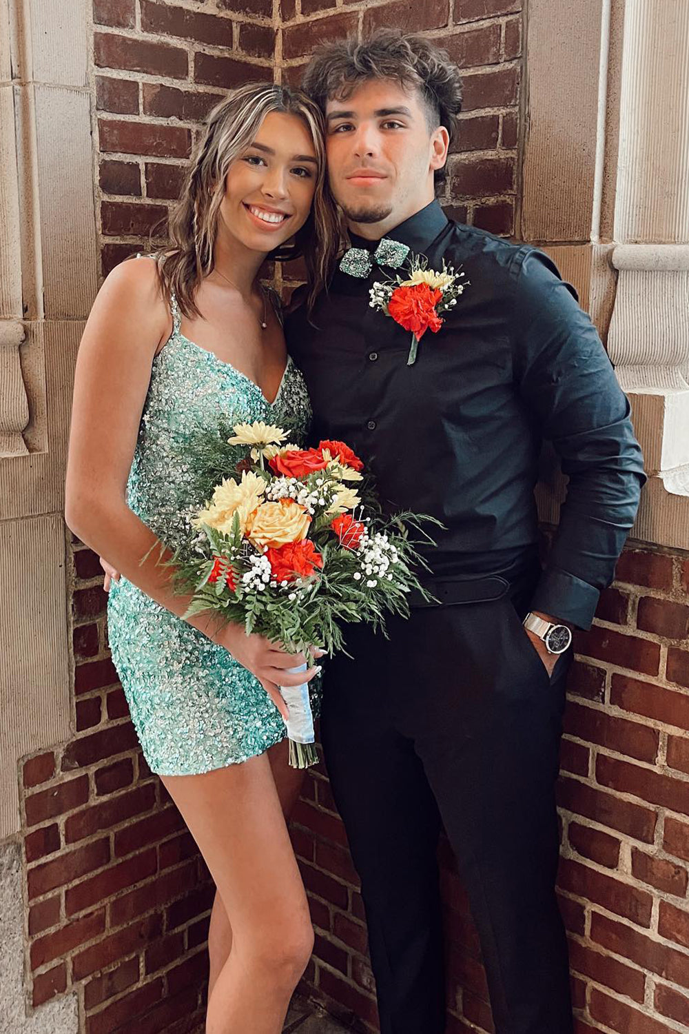 Sparkly Green Sequined Lace-Up Back Tight Short Homecoming Dress/Mini Dress with Fringes